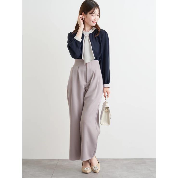 【マルチWAY】ラクケア パールアクセサリー付きボウタイブラウス | LUDIC PARK | 詳細画像32 