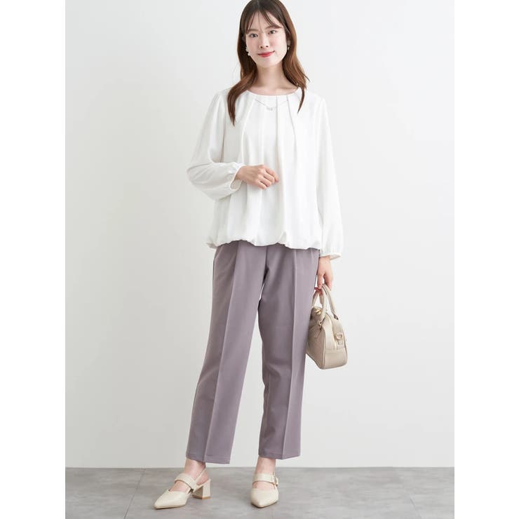 ラクケアアクセサリー付きタックバルーンブラウス | LUDIC PARK | 詳細画像12 