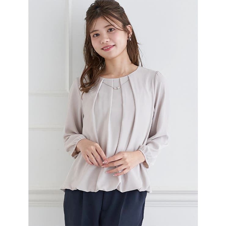 ラクケアアクセサリー付きタックバルーンブラウス | LUDIC PARK | 詳細画像25 