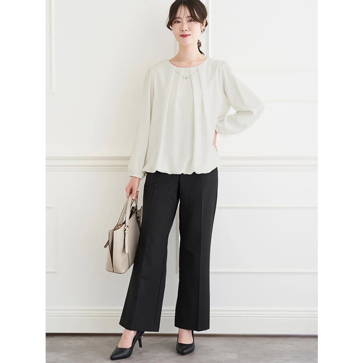 ラクケアアクセサリー付きタックバルーンブラウス | LUDIC PARK | 詳細画像36 