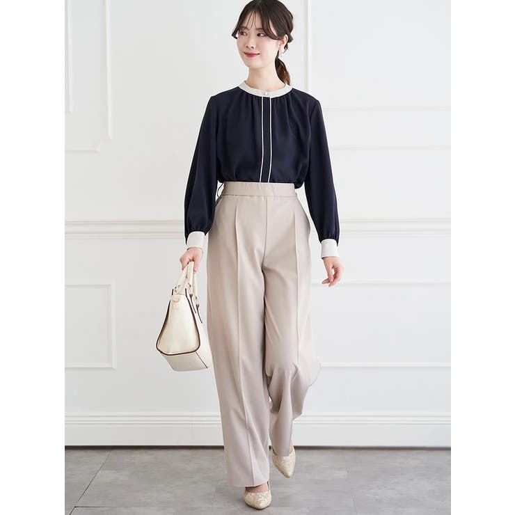 ラクケア 配色パイピングブラウス | LUDIC PARK | 詳細画像4 