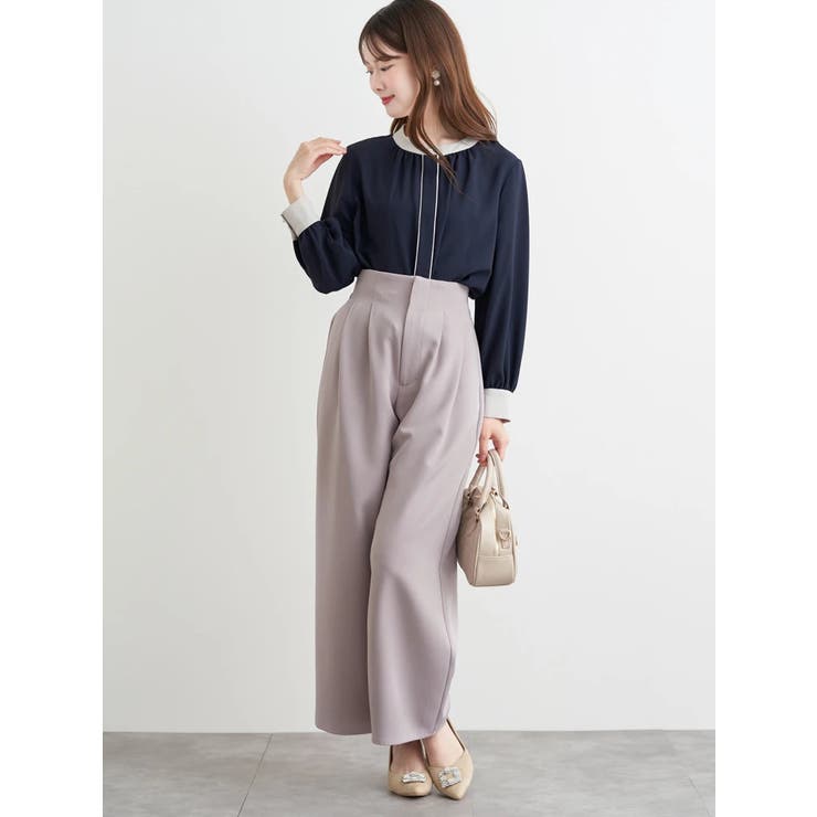 ラクケア 配色パイピングブラウス | LUDIC PARK | 詳細画像6 