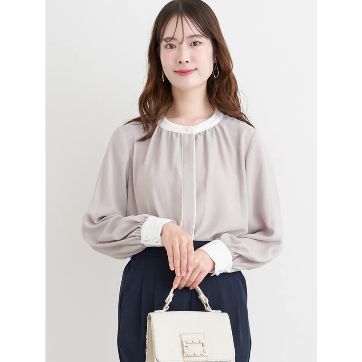 ラクケア 配色パイピングブラウス | LUDIC PARK | 詳細画像8 