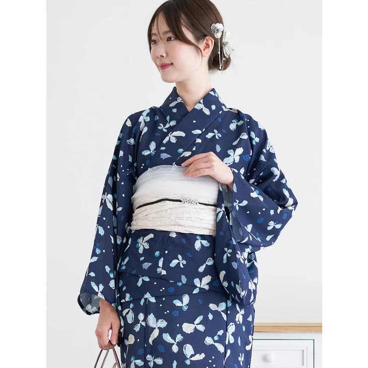 通常出品︎♡120cm♡浴衣ドレス♡ハンドメイド♡ワンピース フェミニンホワイトフラワーワンピース浴衣3点セット 二部式浴衣