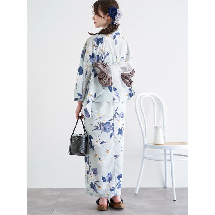 リップル浴衣等反物のフェミニンなロングワンピース 2way cross slit onepiece – BUNNY APARTMENT