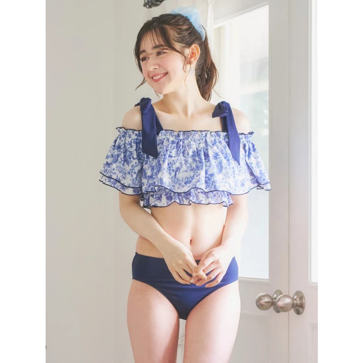 花柄・ドット柄×オフショル水着 スイムウェア 3点セット | Resort Island | 詳細画像5 