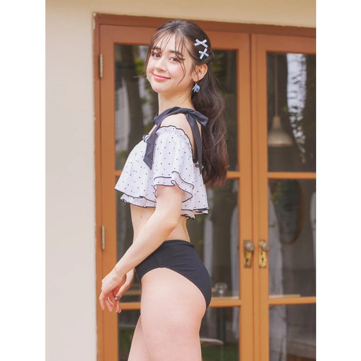 花柄・ドット柄×オフショル水着 スイムウェア 3点セット | Resort Island | 詳細画像19 