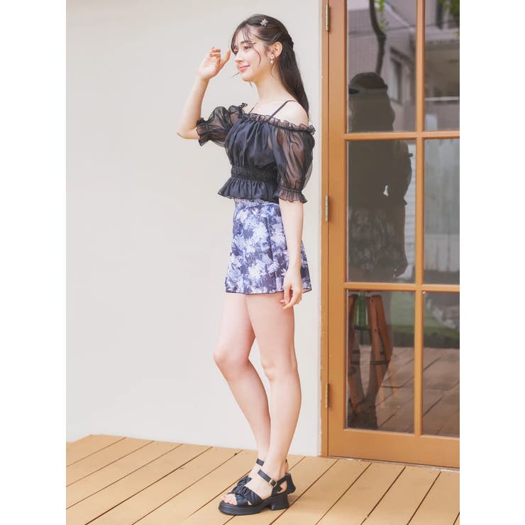 オーガンジー×オフショル水着 スイムウェア 3点セット | Resort Island | 詳細画像19 