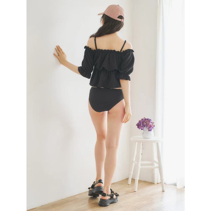 ジャガード×オフショル水着 スイムウェア 3点セット | Resort Island | 詳細画像31 