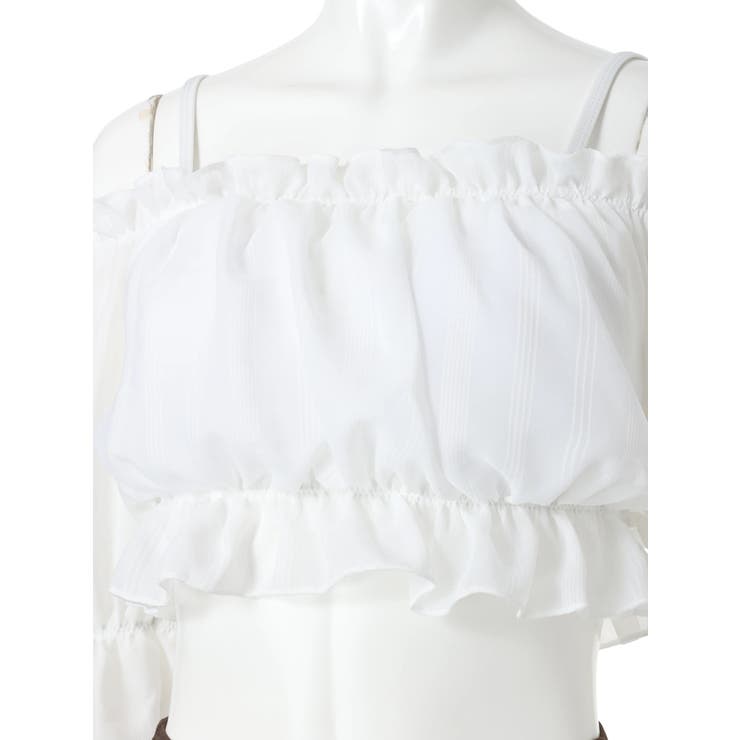 ストライプシフォン×オフショル水着 スイムウェア ２点セット | Resort Island | 詳細画像19 