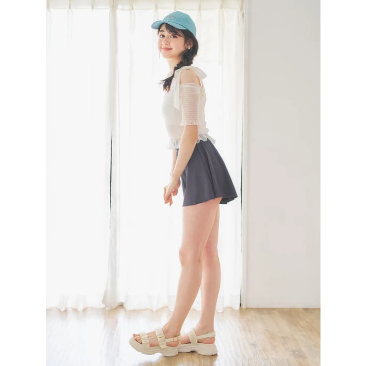 シャーリング×オフショル水着 スイムウェア 3点セット | Resort Island | 詳細画像6 