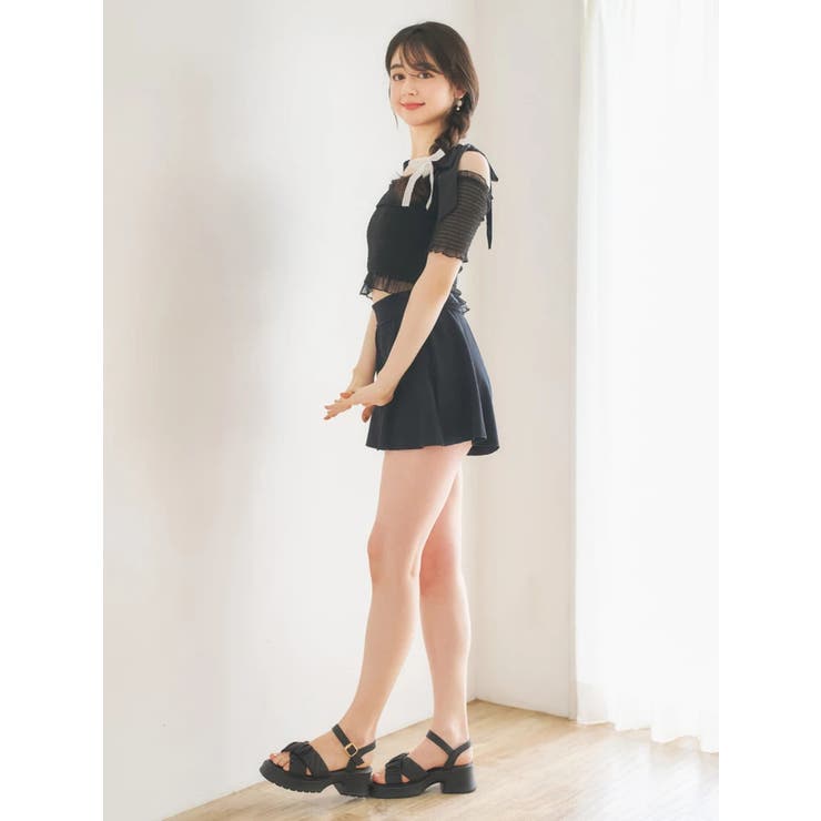 シャーリング×オフショル水着 スイムウェア 3点セット | Resort Island | 詳細画像23 