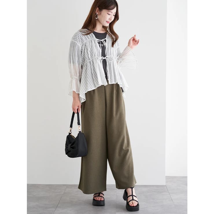 フロントダブルリボンブラウス（無地・ストライプ柄） | LUDIC PARK | 詳細画像19 