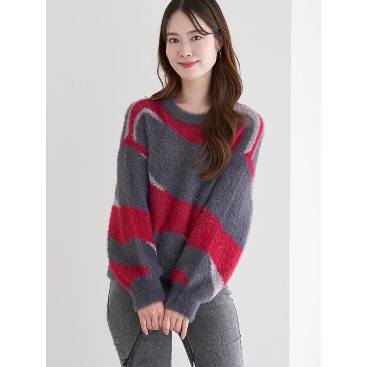 赤 | ニュアンスラメシャギープルオーバー | LUDIC PARK