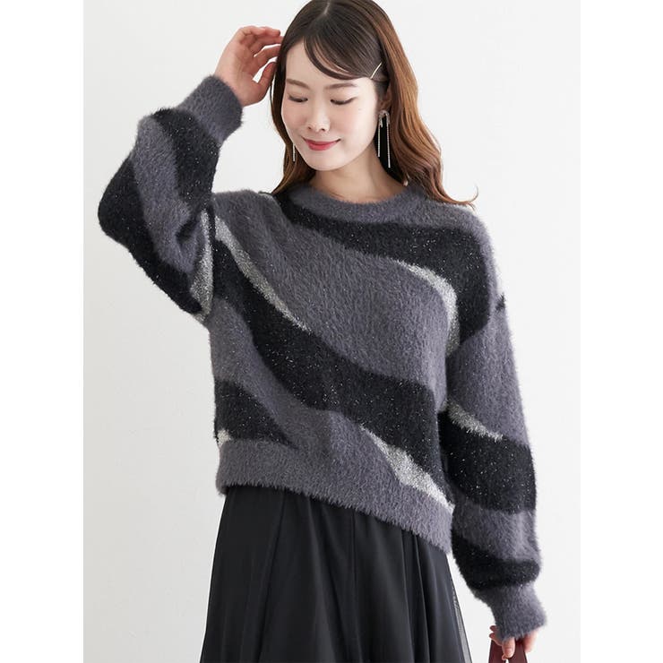 濃グレー | ニュアンスラメシャギープルオーバー | LUDIC PARK