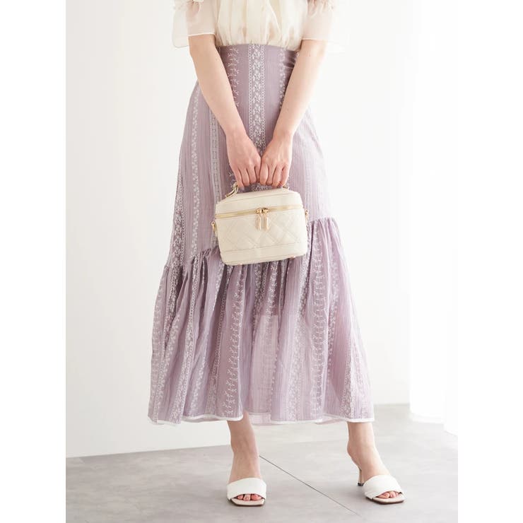 刺繍風プリントマーメイドスカート | LUDIC PARK | 詳細画像2 