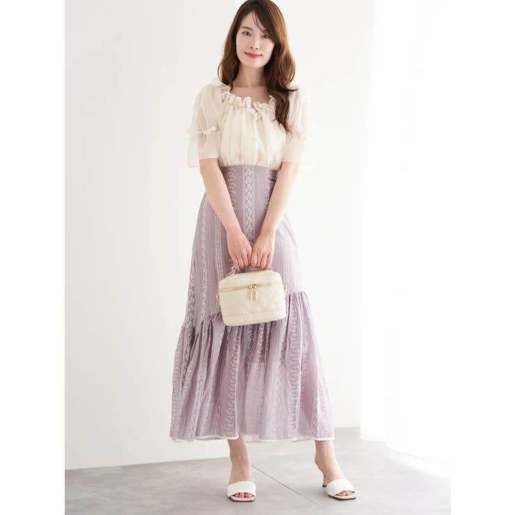 刺繍風プリントマーメイドスカート | LUDIC PARK | 詳細画像7 