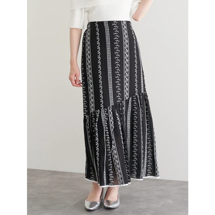 刺繍風プリントマーメイドスカート | LUDIC PARK | 詳細画像10 