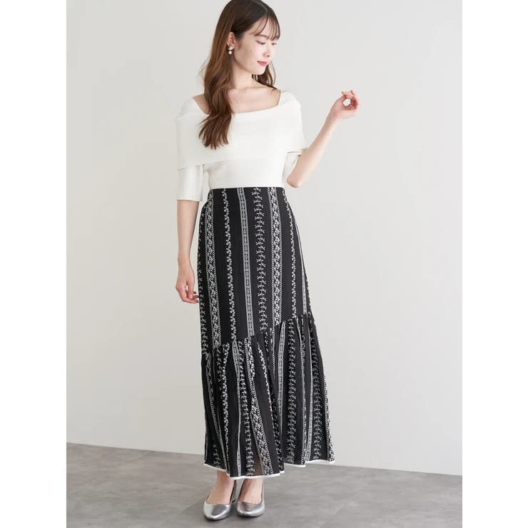 刺繍風プリントマーメイドスカート | LUDIC PARK | 詳細画像12 