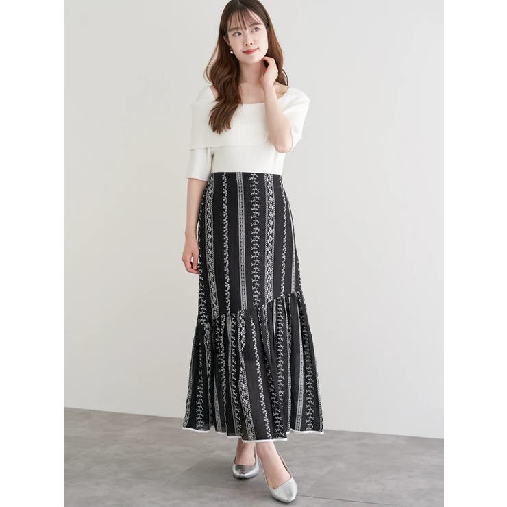 刺繍風プリントマーメイドスカート | LUDIC PARK | 詳細画像13 