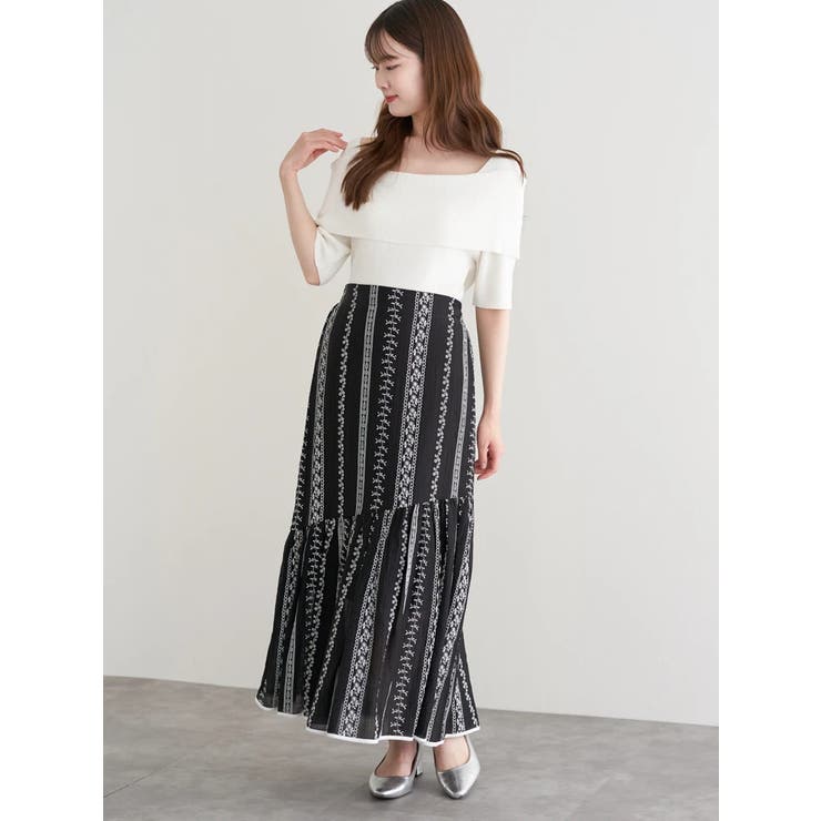 刺繍風プリントマーメイドスカート | LUDIC PARK | 詳細画像14 