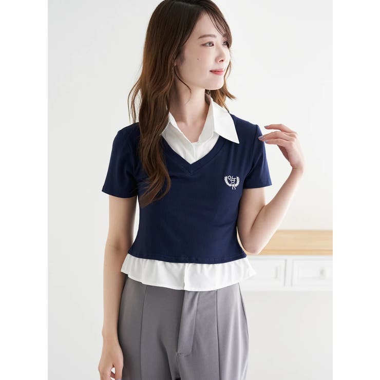 シャツレイヤード風トップス | LUDIC PARK | 詳細画像2 