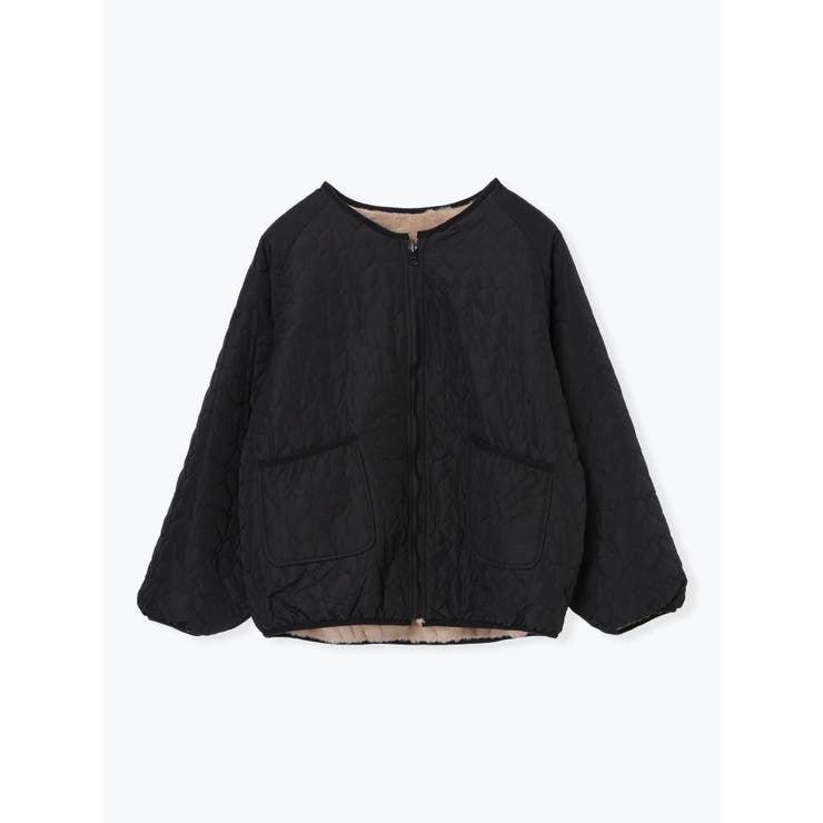 黒 | リバーシブルハートキルトジャケット | LUDIC PARK