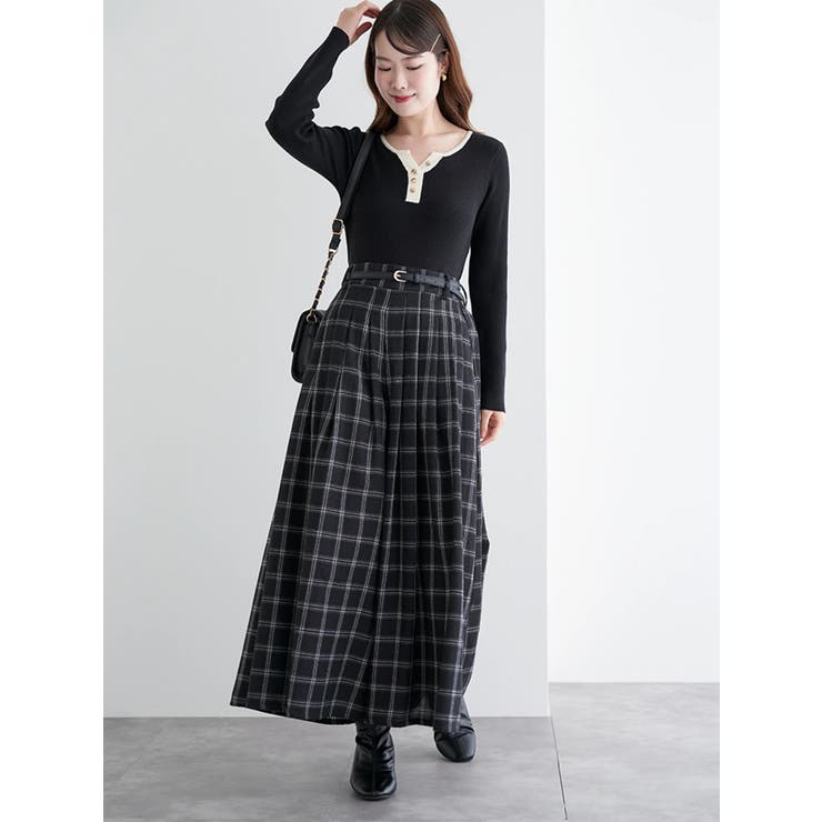 ヘンリーネックリブニットトップス（無地・ボーダー柄） | LUDIC PARK | 詳細画像18 