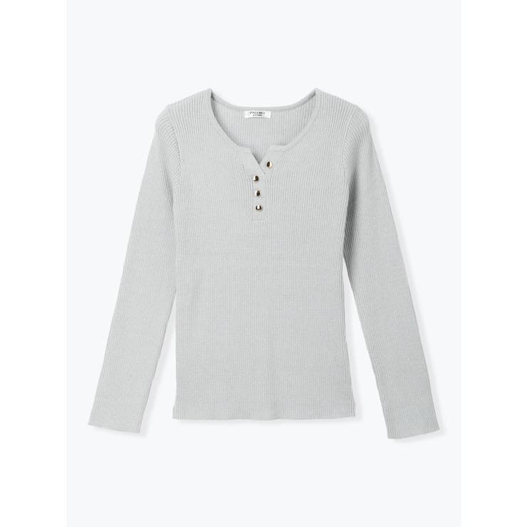 ヘンリーネックリブニットトップス（無地・ボーダー柄） | LUDIC PARK | 詳細画像26 