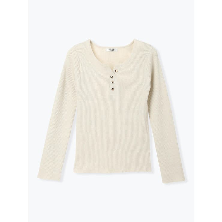 ヘンリーネックリブニットトップス（無地・ボーダー柄） | LUDIC PARK | 詳細画像28 