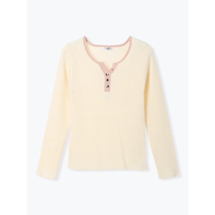 ヘンリーネックリブニットトップス（無地・ボーダー柄） | LUDIC PARK | 詳細画像29 