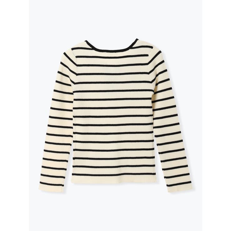ヘンリーネックリブニットトップス（無地・ボーダー柄） | LUDIC PARK | 詳細画像31 