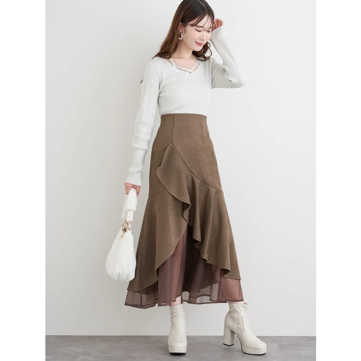 フロントクロスリブラメニットトップス | LUDIC PARK | 詳細画像13 