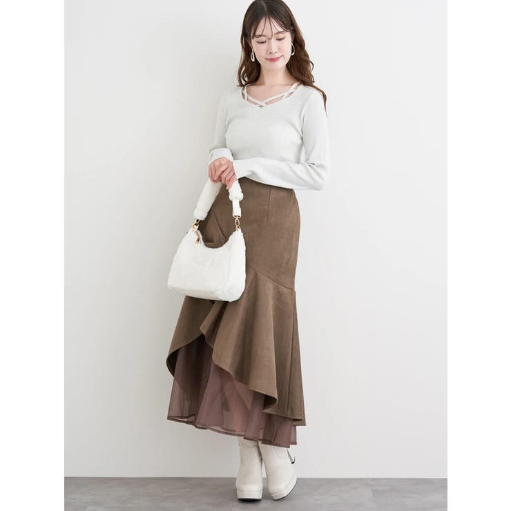 フロントクロスリブラメニットトップス | LUDIC PARK | 詳細画像14 