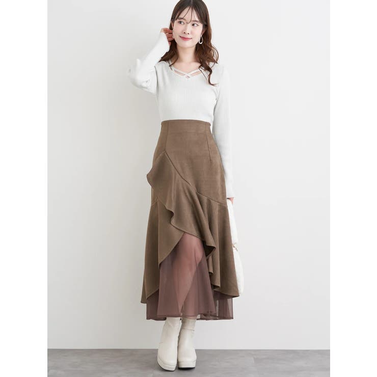 フロントクロスリブラメニットトップス | LUDIC PARK | 詳細画像15 