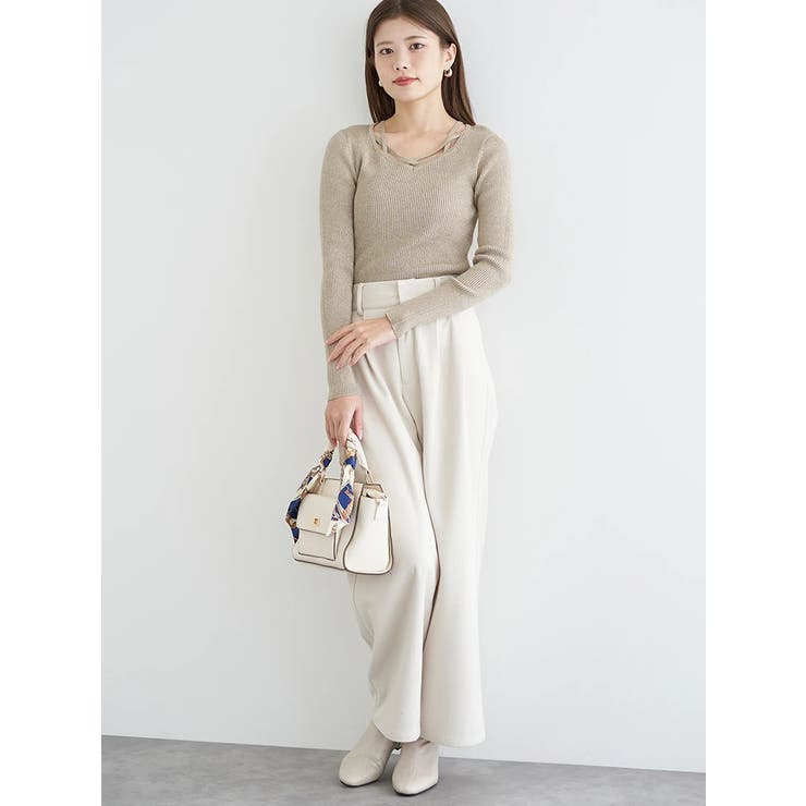 フロントクロスリブラメニットトップス | LUDIC PARK | 詳細画像24 