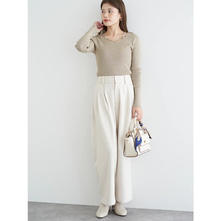 フロントクロスリブラメニットトップス | LUDIC PARK | 詳細画像26 