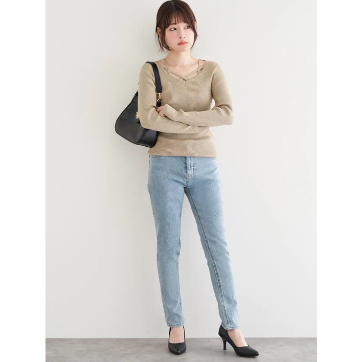 フロントクロスリブラメニットトップス | LUDIC PARK | 詳細画像31 