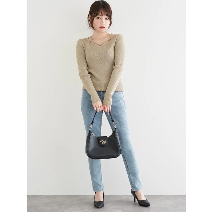 フロントクロスリブラメニットトップス | LUDIC PARK | 詳細画像32 