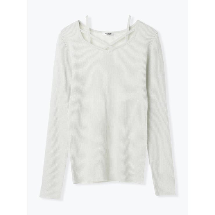 フロントクロスリブラメニットトップス | LUDIC PARK | 詳細画像34 