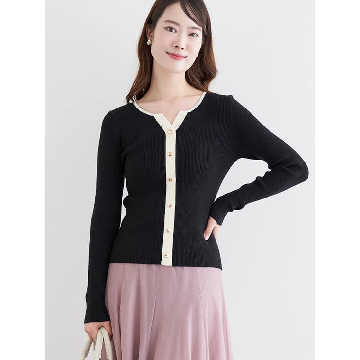 カーデ風リブニットプルオーバー | LUDIC PARK | 詳細画像19 