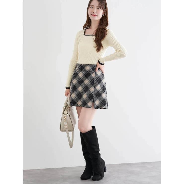 スクエアネックラメニットプルオーバー | LUDIC PARK | 詳細画像15 