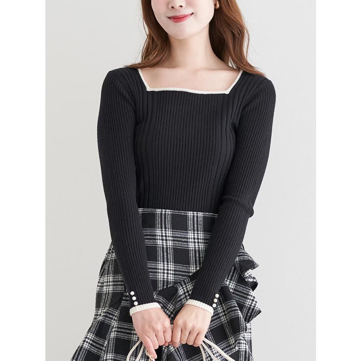 スクエアネックラメニットプルオーバー | LUDIC PARK | 詳細画像19 