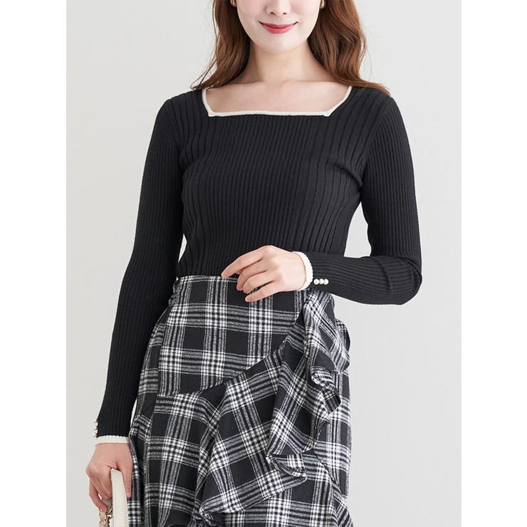 スクエアネックラメニットプルオーバー | LUDIC PARK | 詳細画像20 