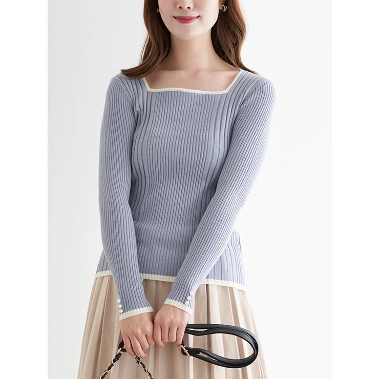 スクエアネックラメニットプルオーバー | LUDIC PARK | 詳細画像24 