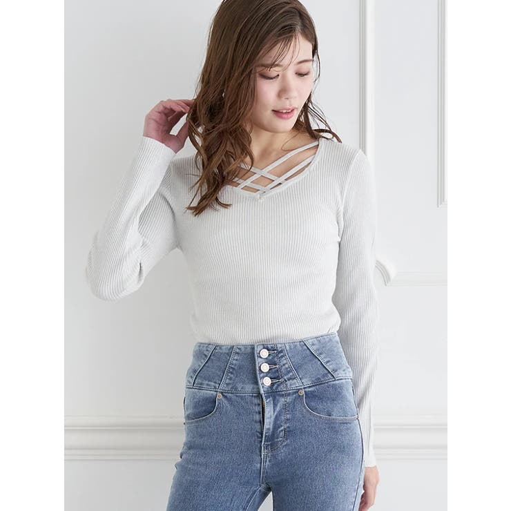 フロントクロスリブラメニットプルオーバー | LUDIC PARK | 詳細画像16 