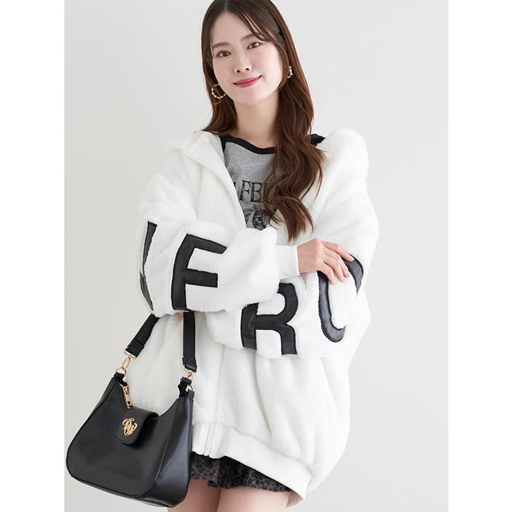 オフホワイト | ビッグロゴファーブルゾン | LUDIC PARK