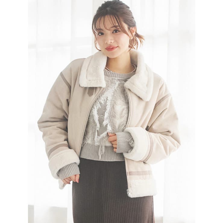 パイピングムートンジャケット | LUDIC PARK | 詳細画像1 