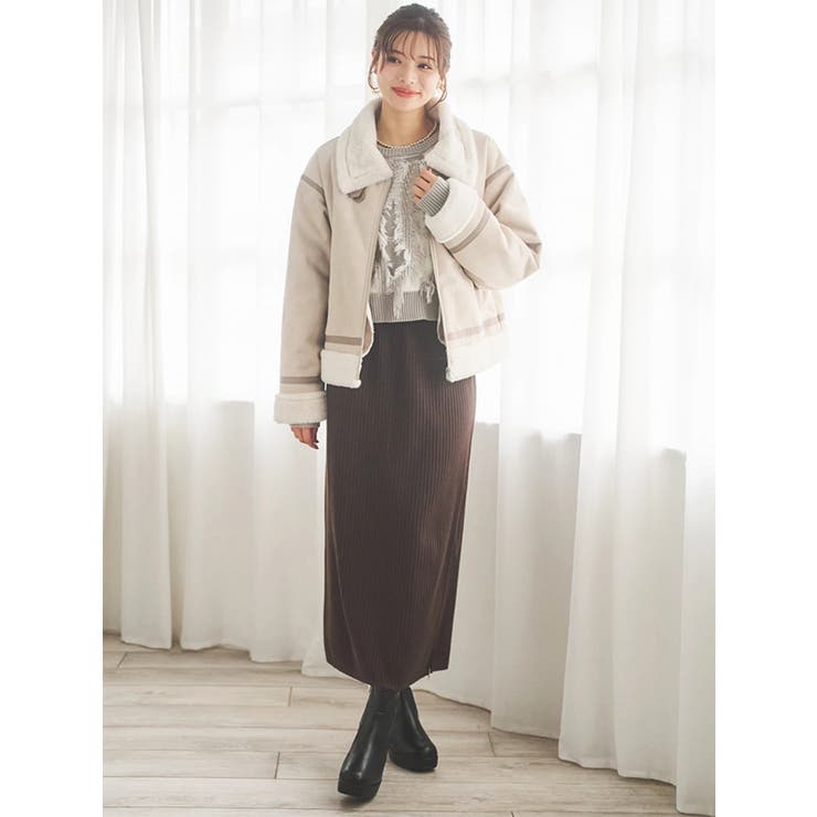 パイピングムートンジャケット | LUDIC PARK | 詳細画像8 