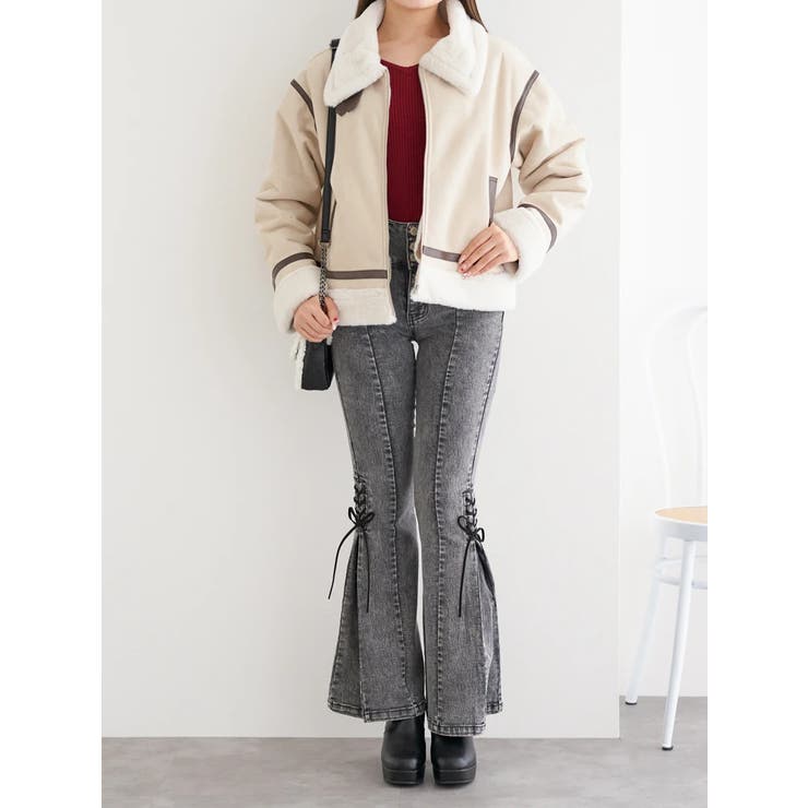 パイピングムートンジャケット | LUDIC PARK | 詳細画像13 